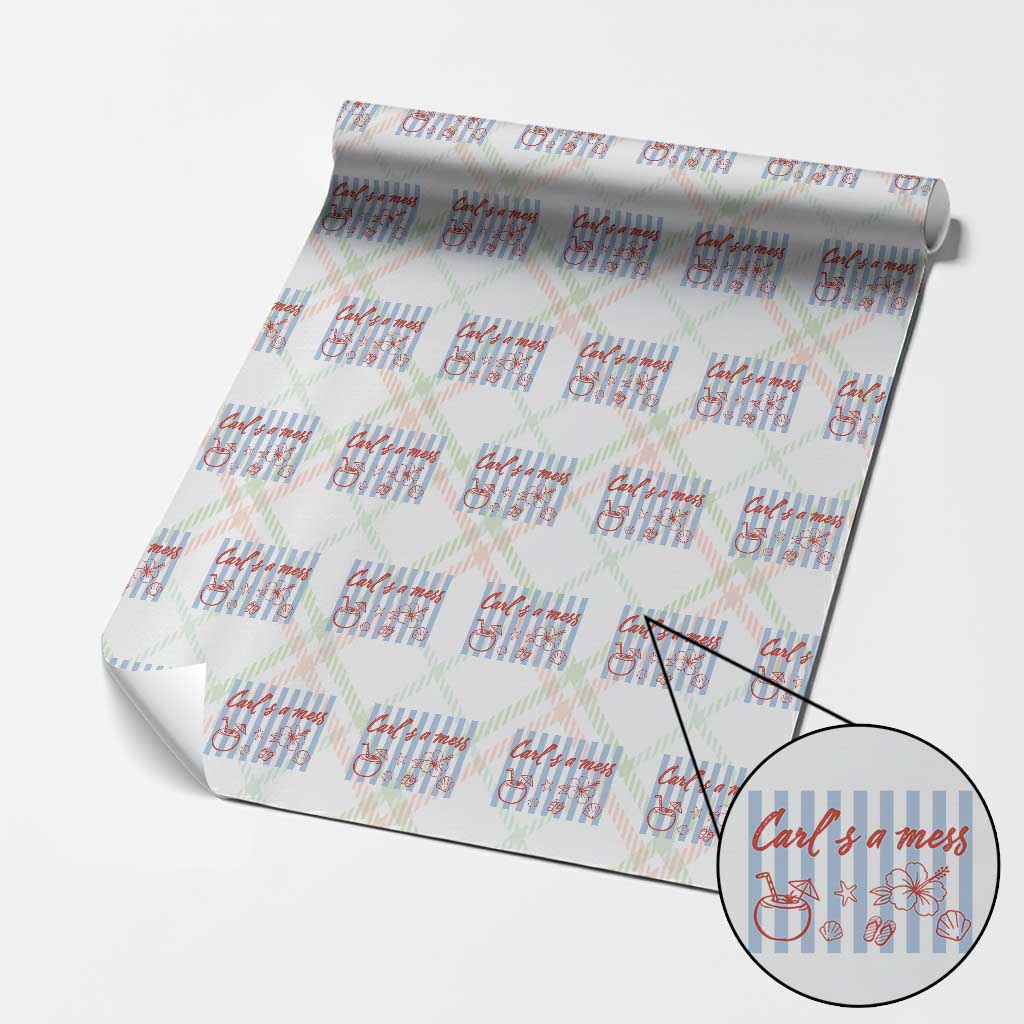 Carl's a Mess Wrapping Paper Roll Viral Sarcastic Reality TV TS14 Christmas Plaid Print Your Wear