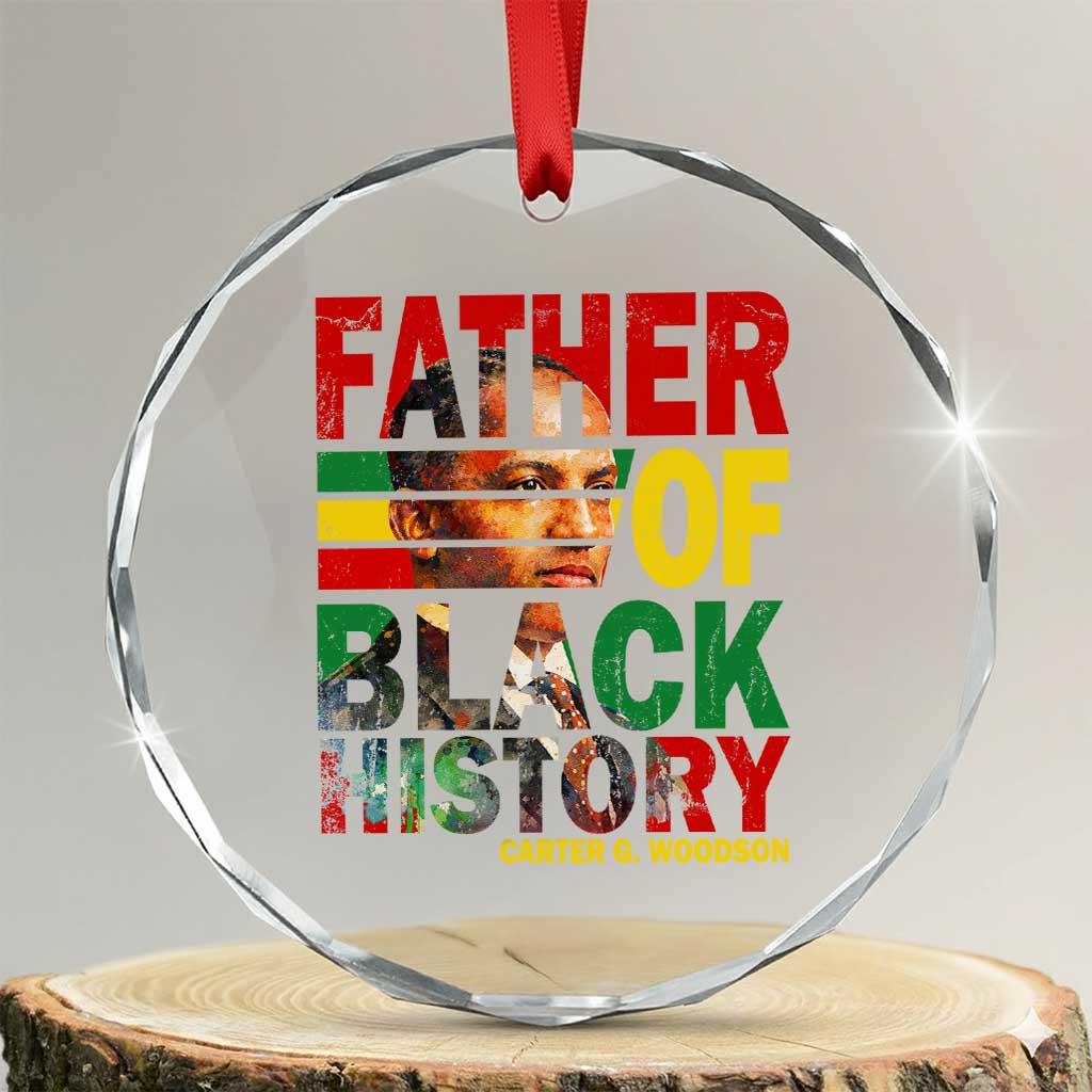 Carter G Woodson Crystal Glass Ornament Father Of Black History Month TS11 Transparent Glass 3'' Circle Print Your Wear