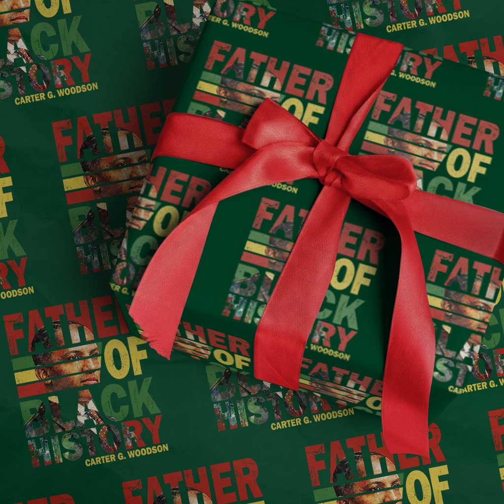 Carter G Woodson Wrapping Paper Roll Father Of Black History Month TS11 Green Print Your Wear