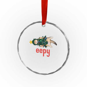 Cat Christmas Meme Crystal Glass Ornament Eepy Kitten Silly Sleepy TS14 Print Your Wear
