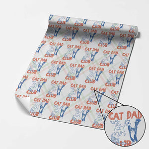 Cat Dad Club Wrapping Paper Roll Life is Better with Cats Fathers Day TS11 Christmas Plaid Print Your Wear
