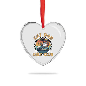 Cat Dad Golf Club Heart Crystal Glass Ornament Funny Sports Lover Gift TS12 Print Your Wear