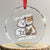Cat Lover Crystal Glass Ornament Life Is Better With Cats Cute - Print Your Wear