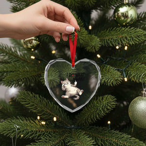 Cat Lover Heart Crystal Glass Ornament Funny I Do What I Want TS12 Print Your Wear