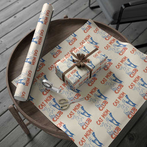 Cat Mom Club Wrapping Paper Roll Life is Better with Cats Mothers Day TS11 Beige Print Your Wear
