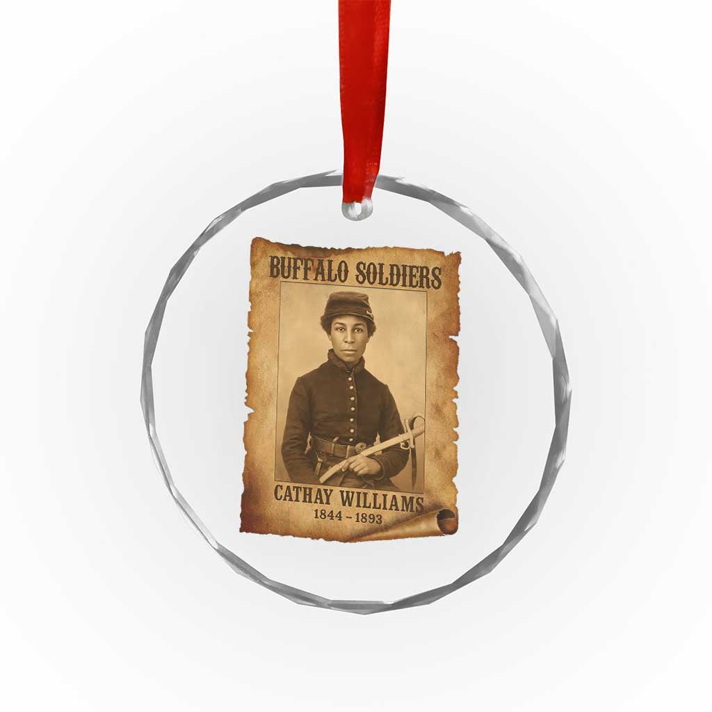 Cathay Williams Crystal Glass Ornament Buffalo Soldier First African American Female Soldier TS10 Transparent Glass 3'' Circle Print Your Wear