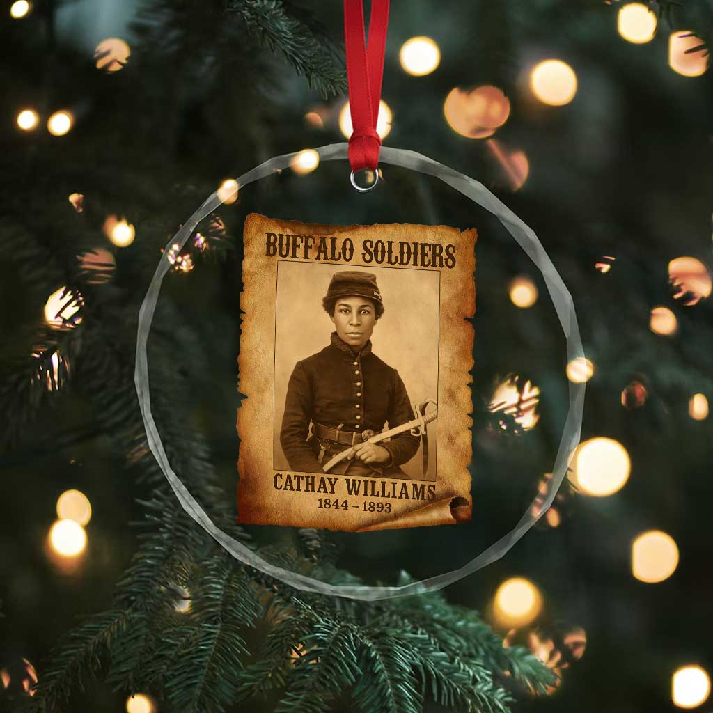 Cathay Williams Crystal Glass Ornament Buffalo Soldier First African American Female Soldier TS10 Print Your Wear