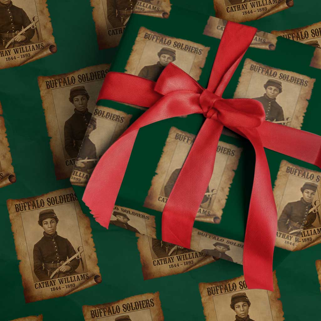 Cathay Williams Wrapping Paper Roll Buffalo Soldier First African American Female Soldier TS10 Green Print Your Wear