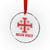 Catholic Knight Templar Crusader Cross Crystal Glass Ornament TS10 Transparent Glass 3'' Circle Print Your Wear