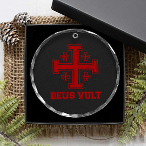 Catholic Knight Templar Crusader Cross Crystal Glass Ornament TS10 Print Your Wear