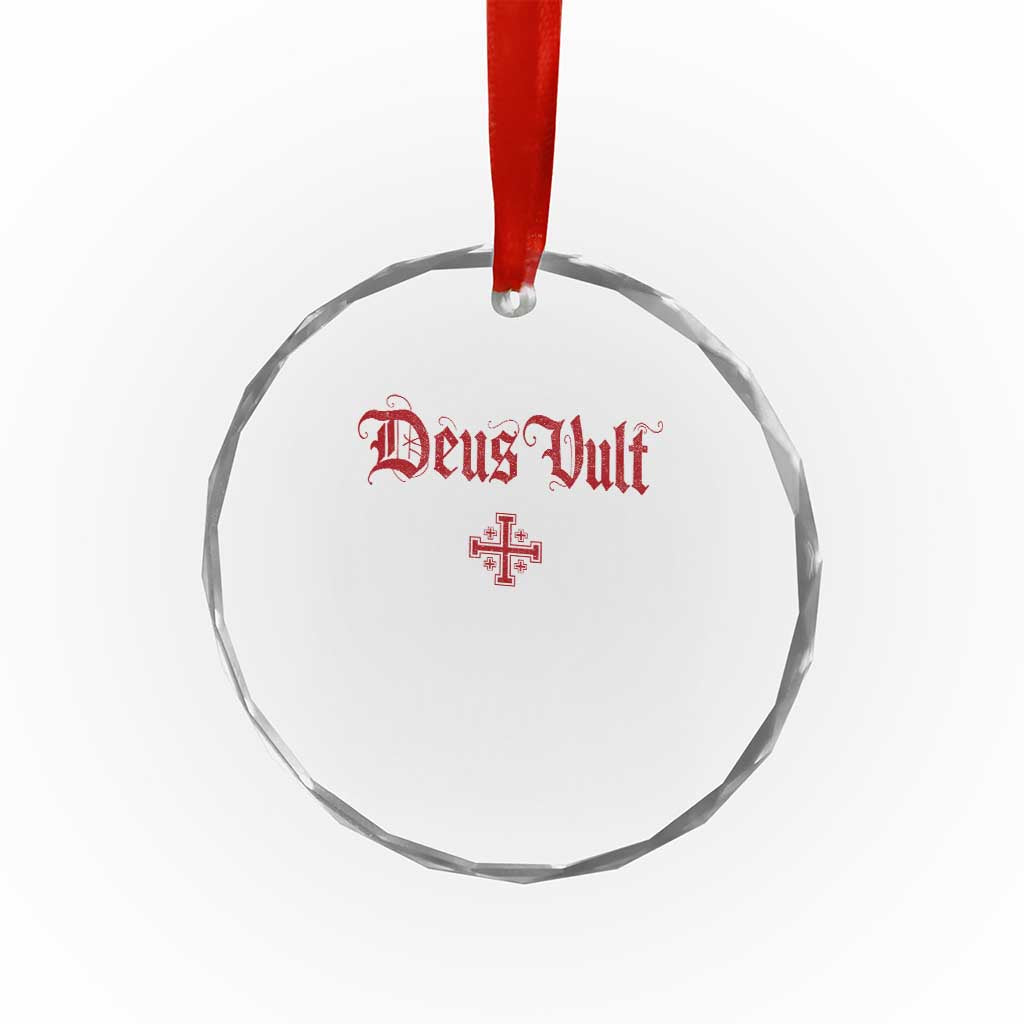 Catholic Knights Templar Cross Crystal Glass Ornament Crusader Deus Vult TS10 Print Your Wear