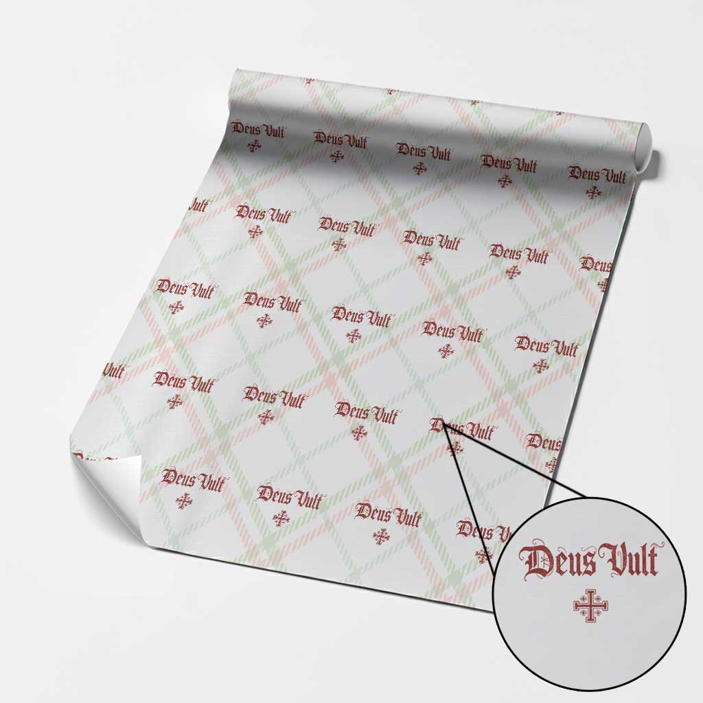 Catholic Knights Templar Cross Wrapping Paper Roll Crusader Deus Vult TS10 Christmas Plaid Print Your Wear