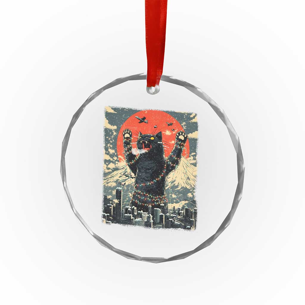 Japanese Cat Christmas Crystal Glass Ornament Funny Kitten Kitty Cat Lover TS14 Print Your Wear