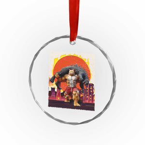 Japanese Kaiju Cat Cityscape Meme Crystal Glass Ornament TS14 Print Your Wear