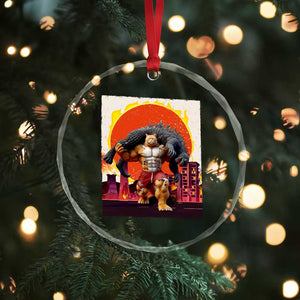 Japanese Kaiju Cat Cityscape Meme Crystal Glass Ornament TS14 Print Your Wear