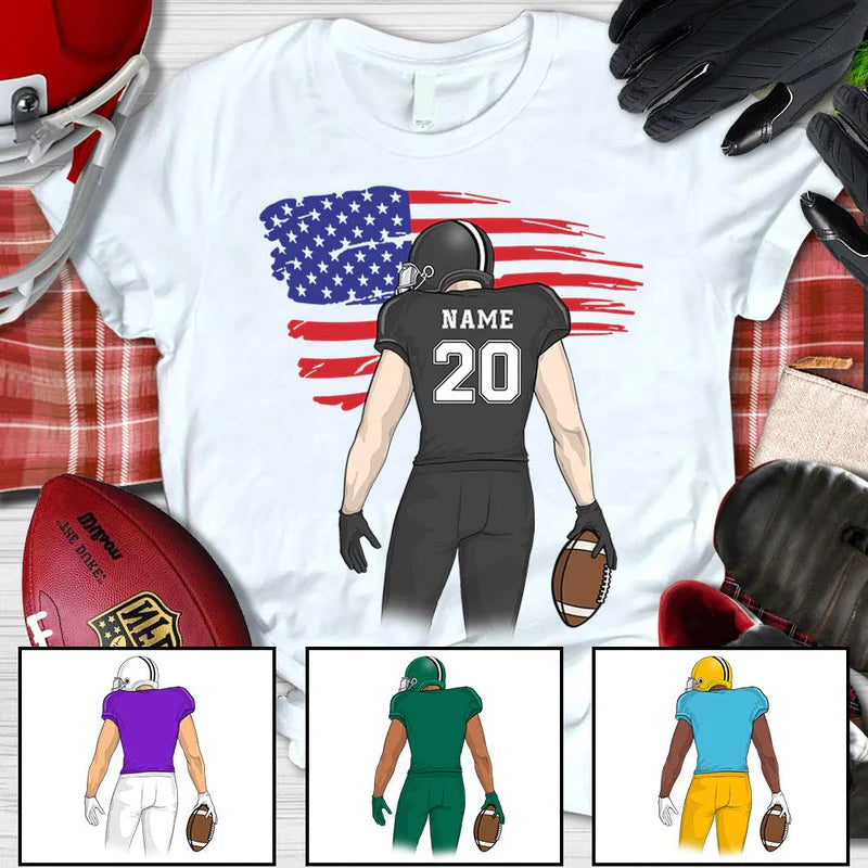 Personalized American Football Son T Shirt CTM Youth Custom - Printyourwear