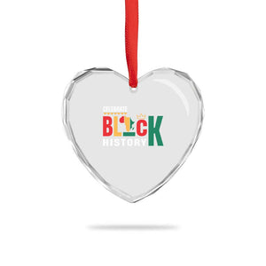 Celebrate Black History Heart Crystal Glass Ornament African American History Africa Map TS11 Print Your Wear