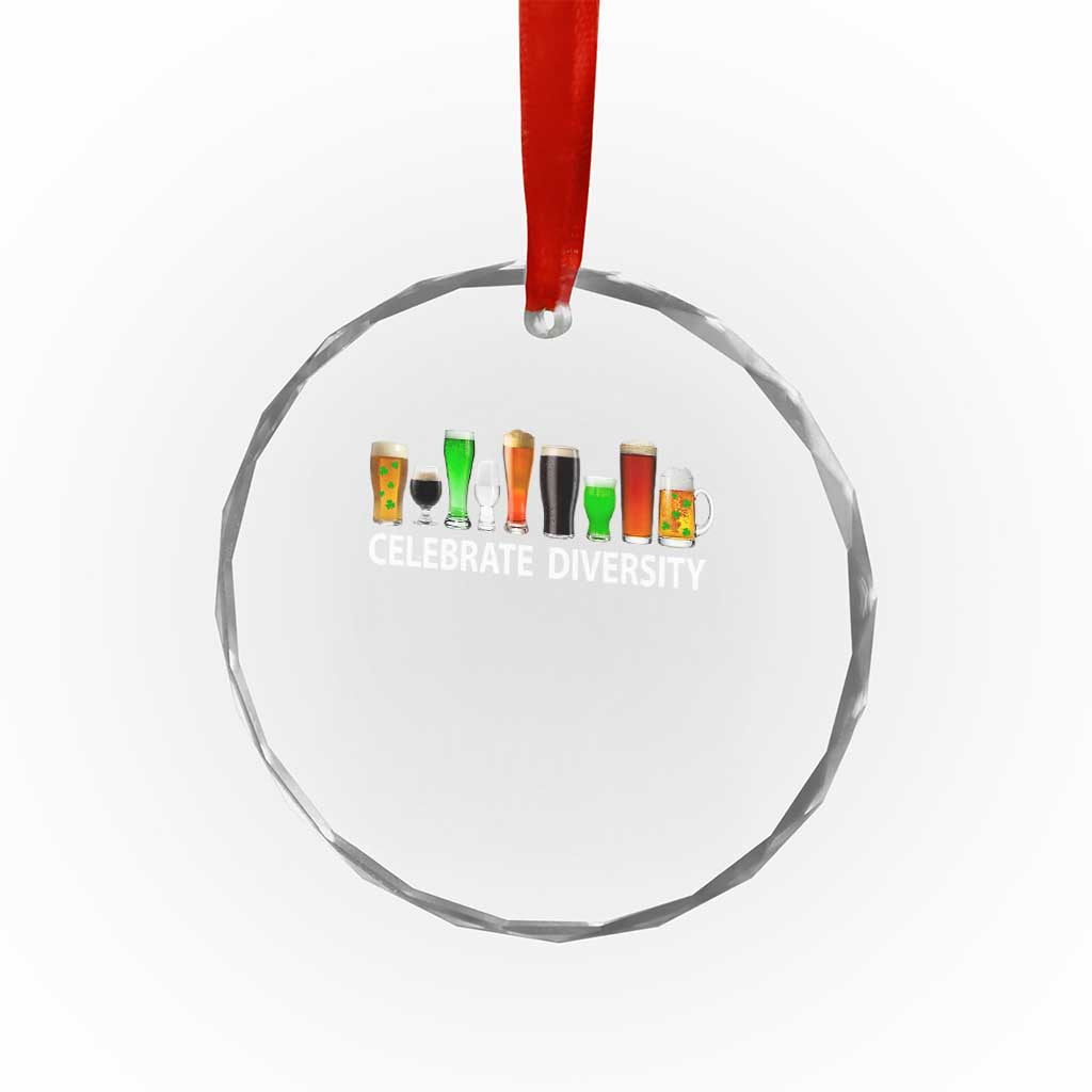 Celebrate Diversity St Patricks Day Beer Drinking Crystal Glass Ornament TS11 Print Your Wear