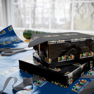 Celebrate Diversity St Patricks Day Beer Drinking Wrapping Paper Roll TS11 Black Print Your Wear