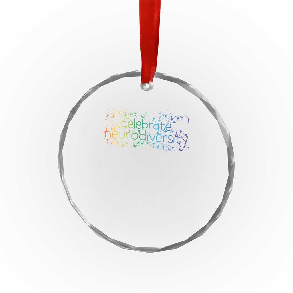 Celebrate Neurodiversity Crystal Glass Ornament Autism Awareness ASD ADHD Mental Health TS11 Print Your Wear