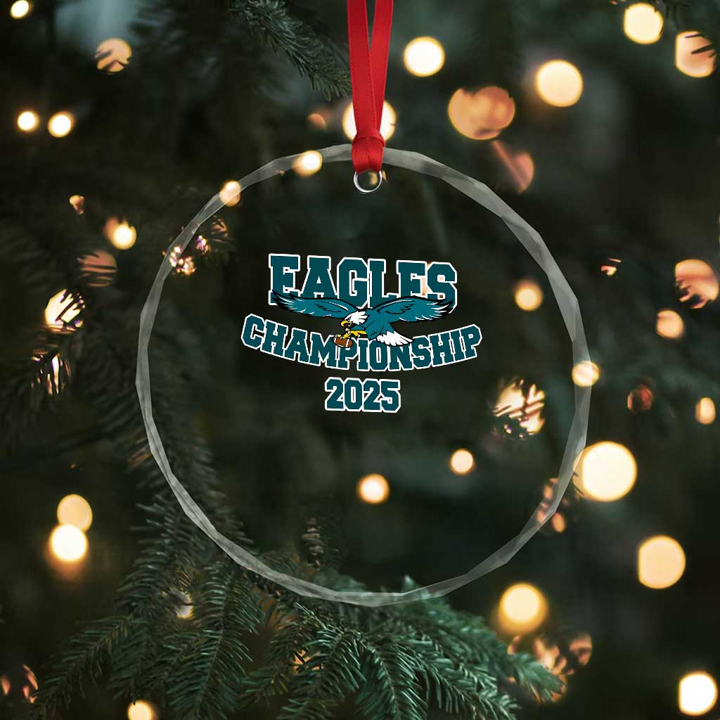 Celebrated Eagles Crystal Glass Ornament Championship 2025 TS02 Print Your Wear