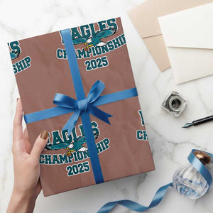 Celebrated Eagles Wrapping Paper Roll Championship 2025 TS02 Mocha Print Your Wear