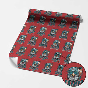 Celebrated Eagles Wrapping Paper Roll Championship 2025 Retro TS02 Red Print Your Wear