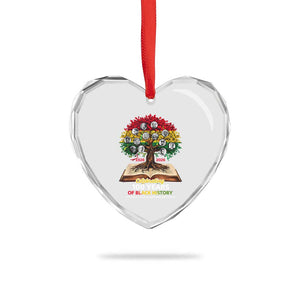 Celebrating 100 Years Of Black History Honoring The Past Inspiring The Future Heart Crystal Glass Ornament Black Leaders TS11 Print Your Wear