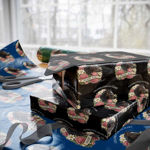 Celebrating 152 Years Derby Day Floral Wrapping Paper Roll Horse Racing Pink Peony White Lily Equestrian 152nd Anniversary TS02 Black Print Your Wear