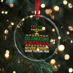 Celebrating Kwanzaa Never Forget Where You Come From Kinara Candle Crystal Glass Ornament TS11 Print Your Wear
