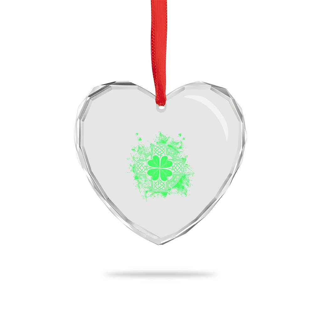 Celtic Knot Irish Shamrock Heart Crystal Glass Ornament St Patricks Day TS02 Print Your Wear