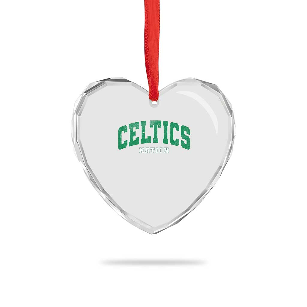 Celtic Nation Heart Crystal Glass Ornament Sports Varsity Aesthetic Letters Cap TS11 Print Your Wear