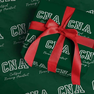 Certified Nursing Assistant Wrapping Paper Roll CNA Gift TS10 Green Print Your Wear