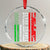 Cesar Chavez Crystal Glass Ornament American Mexican Flag Patriotic Mexico Distressed TS02 Transparent Glass 3'' Circle Print Your Wear