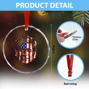 Cesar Chavez Crystal Glass Ornament Hispanic Heritage Month American Flag Portrait TS14 Print Your Wear