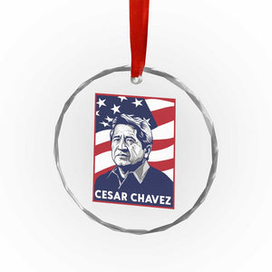 Cesar Chavez Crystal Glass Ornament Labor Leader Mexican American Pride TS14 Print Your Wear