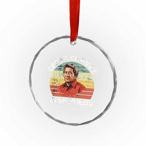 Cesar Chavez Crystal Glass Ornament Si Se Puede Mexican Hispanic Heritage Month Vintage - Print Your Wear