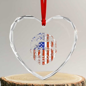 Cesar Chavez Heart Crystal Glass Ornament Hispanic Heritage Month American Flag Portrait TS14 Transparent Glass 3'' Heart Print Your Wear