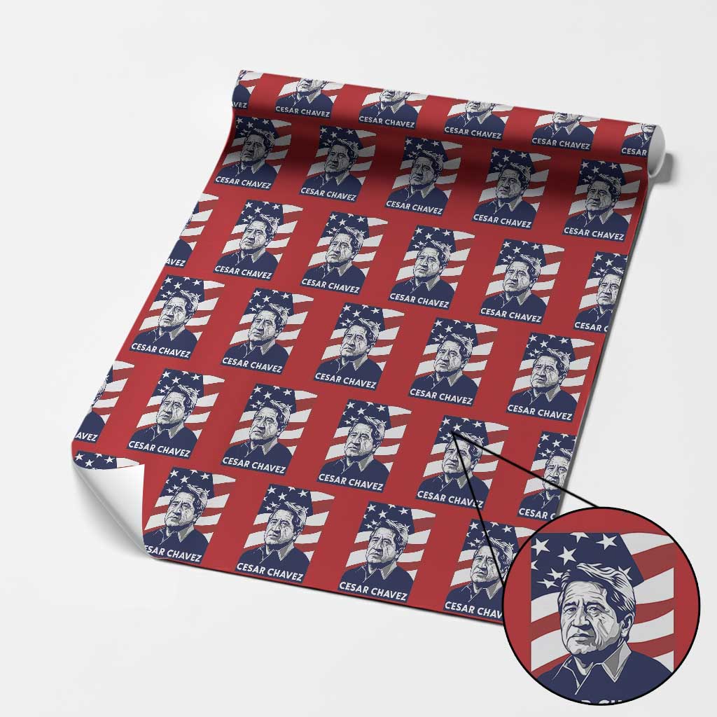 Cesar Chavez Wrapping Paper Roll Labor Leader Mexican American Pride TS14 Red Print Your Wear