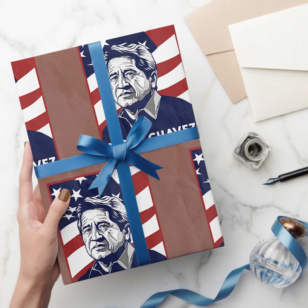 Cesar Chavez Wrapping Paper Roll Labor Leader Mexican American Pride TS14 Mocha Print Your Wear