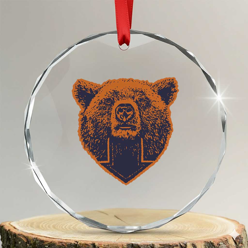 CFB Bear Lover Crystal Glass Ornament Vintage Down Sign Football Game Day TS11 Transparent Glass 3'' Circle Print Your Wear