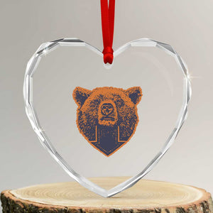 CFB Bear Lover Heart Crystal Glass Ornament Vintage Down Sign Football Game Day TS11 Transparent Glass 3'' Heart Print Your Wear
