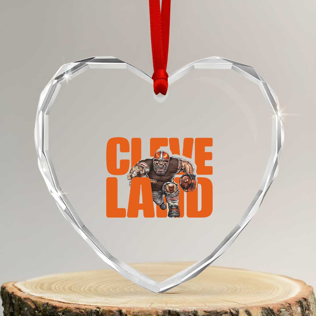 CFBB Midwest Football Player Gift Heart Crystal Glass Ornament TS12 Transparent Glass 3'' Heart Print Your Wear