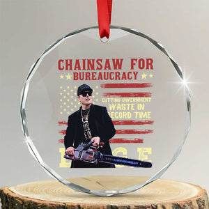 Chainsaw For Bureaucracy Crystal Glass Ornament Cutting Government Waste In Record Time DOGE - Print Your Wear