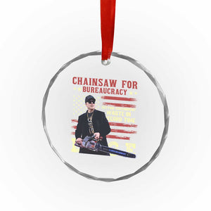 Chainsaw For Bureaucracy Crystal Glass Ornament Cutting Government Waste In Record Time DOGE TS02 Print Your Wear