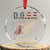 Chainsaw For Bureaucracy Crystal Glass Ornament Funny DOGE USA Flag - Print Your Wear
