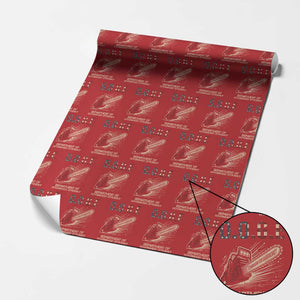 Chainsaw For Bureaucracy Wrapping Paper Roll Funny DOGE USA Flag TS02 Red Print Your Wear