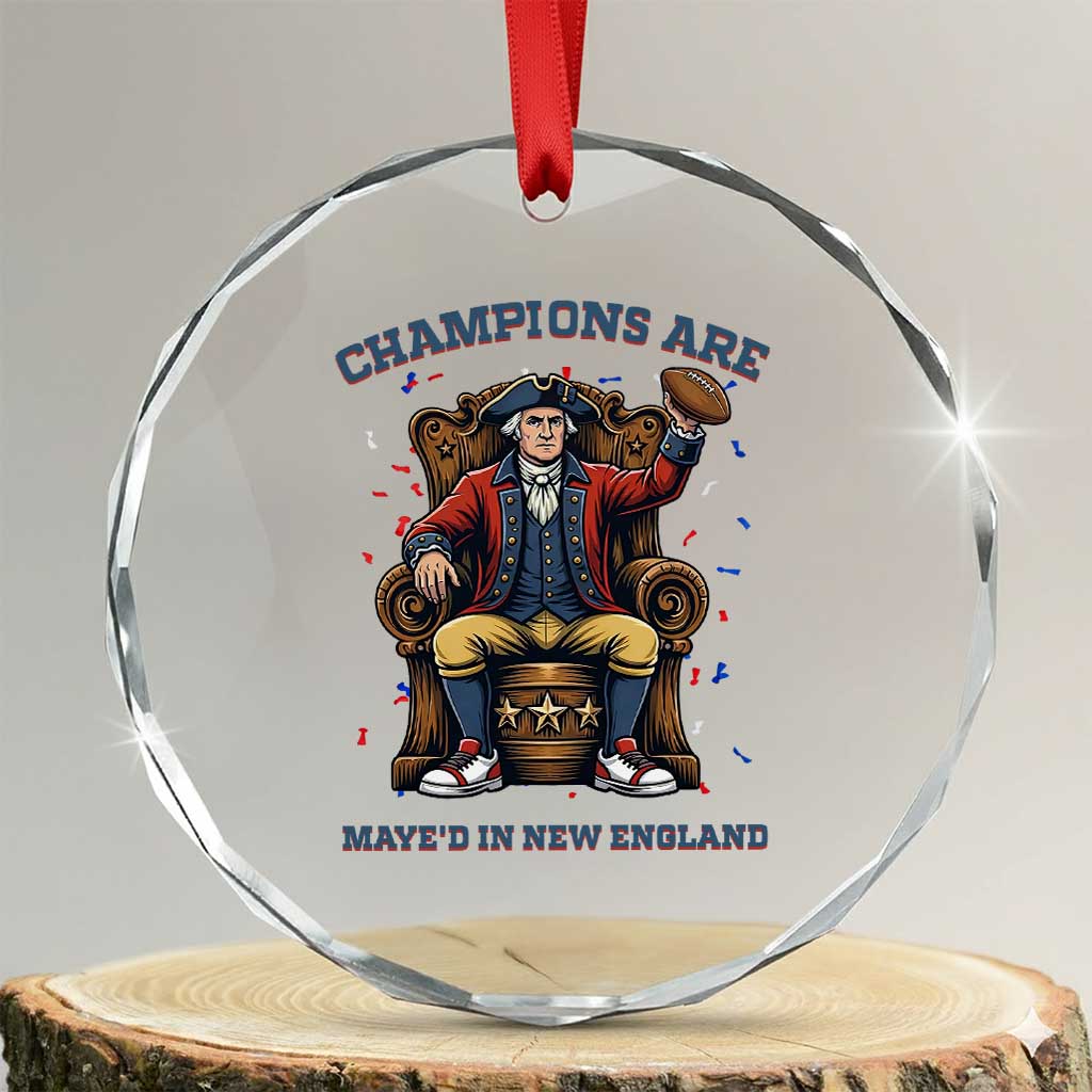 Champions Are Maye'd In NE Crystal Glass Ornament Football Quarterback Number 10 TS12 Transparent Glass 3'' Circle Print Your Wear