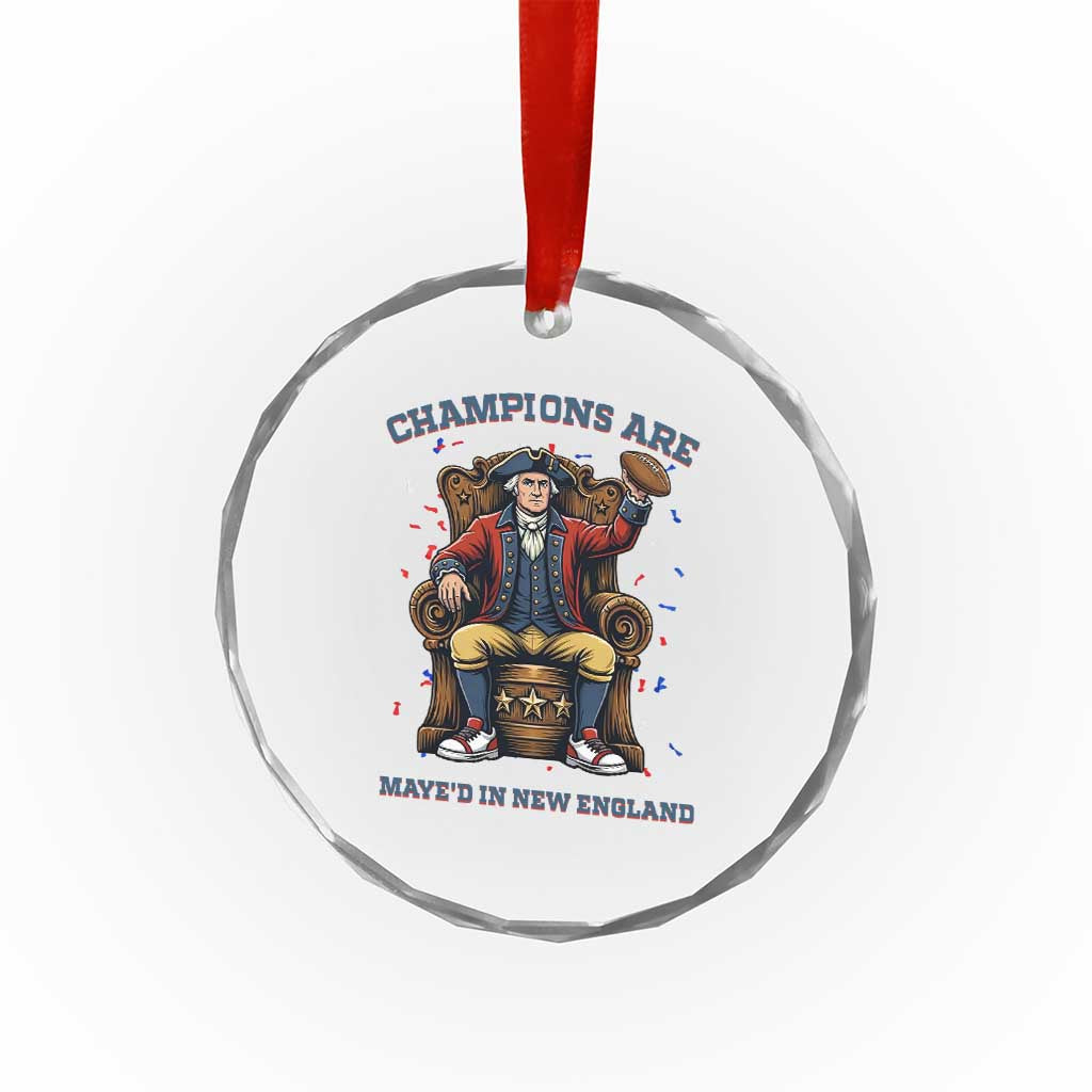 Champions Are Maye'd In NE Crystal Glass Ornament Football Quarterback Number 10 TS12 Print Your Wear