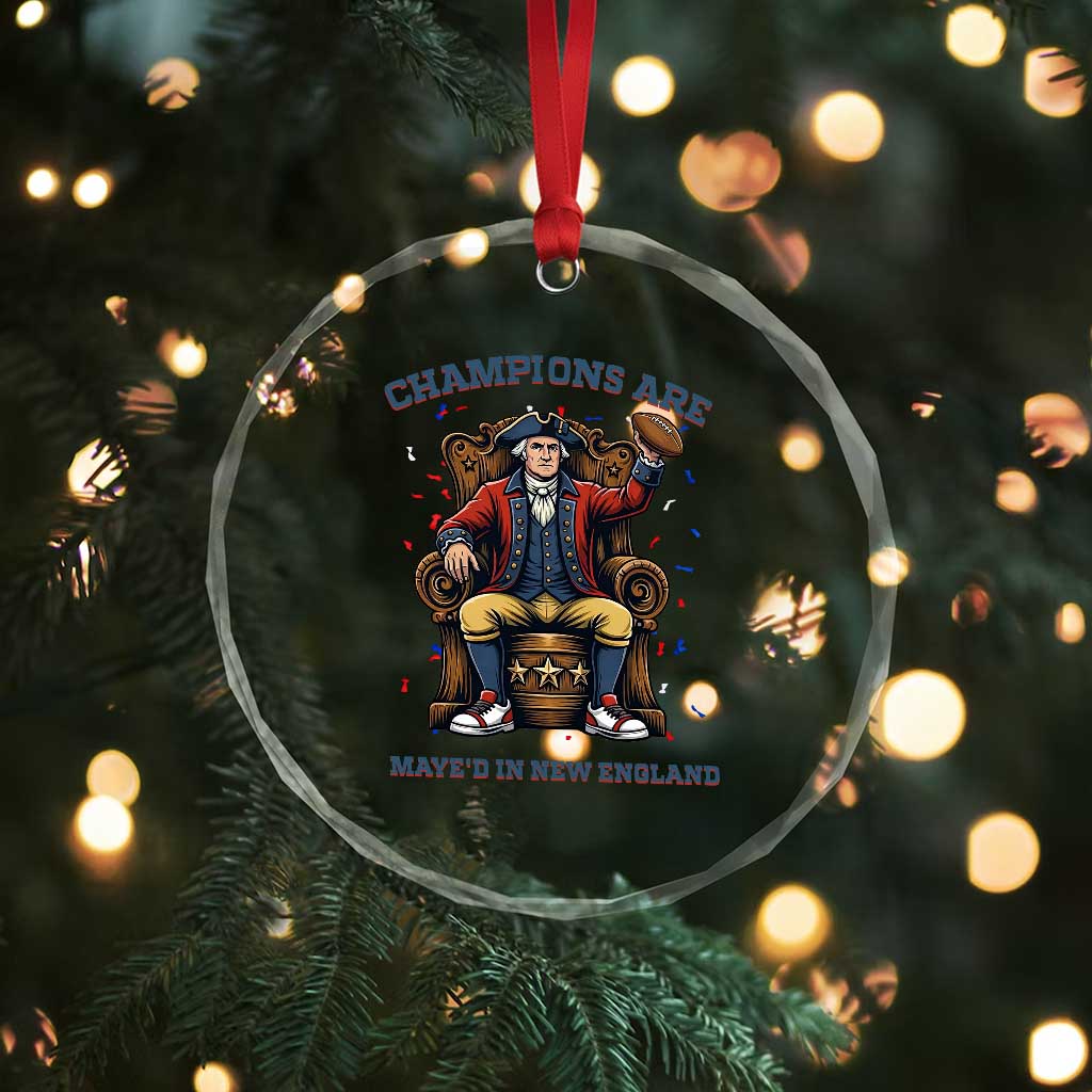 Champions Are Maye'd In NE Crystal Glass Ornament Football Quarterback Number 10 TS12 Print Your Wear